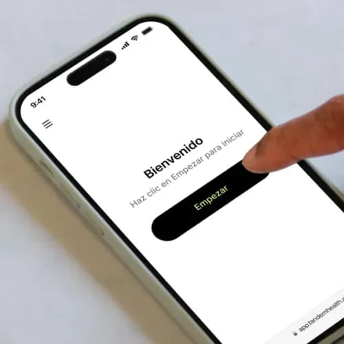 Welcome screen of DeepClinic Copilot on a mobile phone
